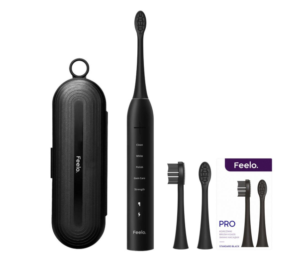 Feelo PRO Black z etui + dodatkowe końcówki Standard 2 szt. - 1236308 - zdjęcie